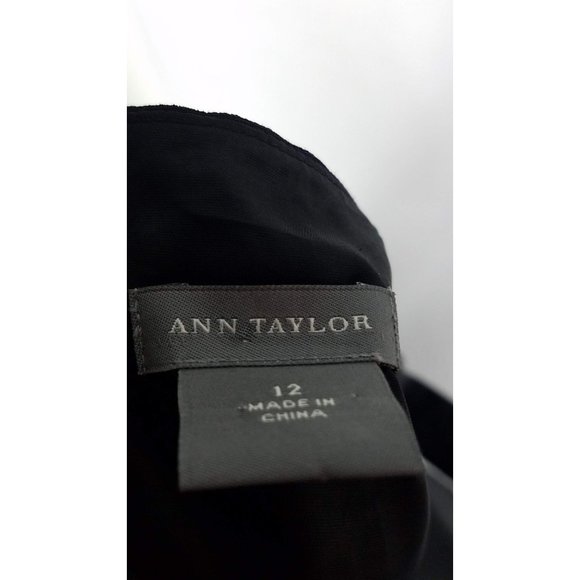 Ann Taylor Womens Black Dress Shift Cocktail Sleeveless Classy Size 12 - Picture 3 of 4
